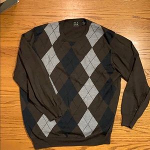 Jos. A. Bank 100% merino wool argyle sweater